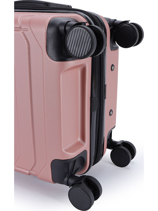 Lavor Cabin Hard Pink Suitcase With 4 Wheels Height 55cm