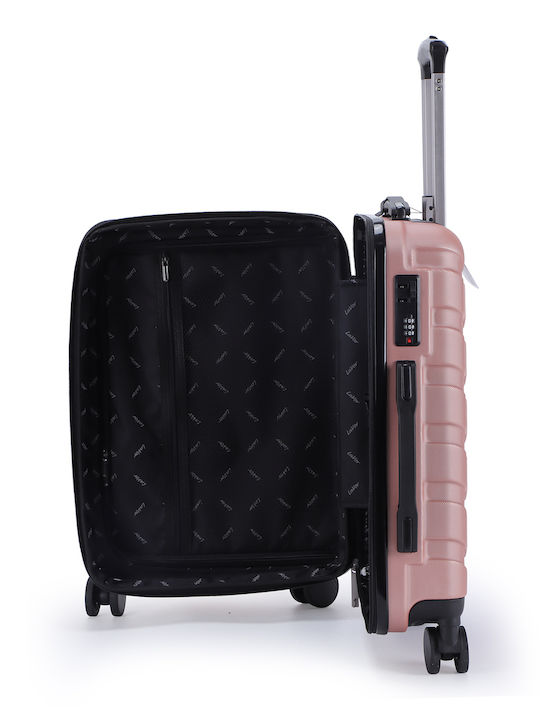 Lavor Cabin Hard Pink Suitcase With 4 Wheels Height 55cm