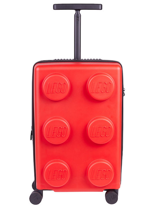 LEGO Brick Valiză De Călătorie De Cabină Tough Roșie Cu 4 Roți Înălțime 56cm