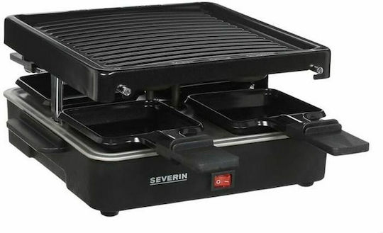 Severin Настолна Електрическа Скара Раклет с Релефна Плоча 600W с Капак и Регулируем Термостат