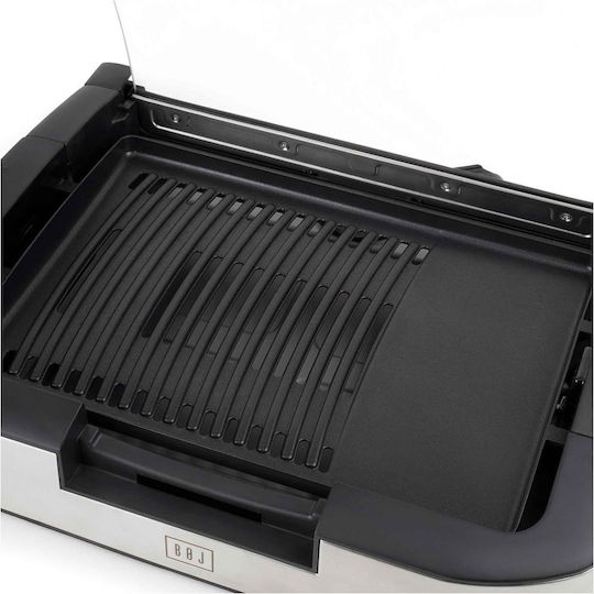 Ready Tabletop Electric Grill Smooth and Ribbed Plate 1800W 35cmx24cmcm