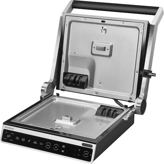 Amica Tabletop Electric Grill Grill 2000W Inox with Adjustable Thermostat 29cmx26cmcm