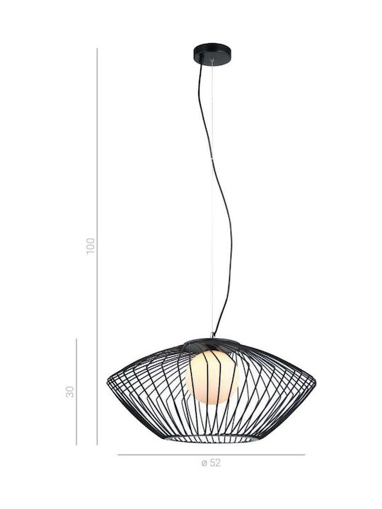 Italux Pendant Light Black with Socket E27