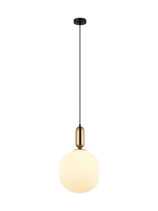Italux Aldeva Pendant Light Brown for 30 Bulbs E27 30x30cm