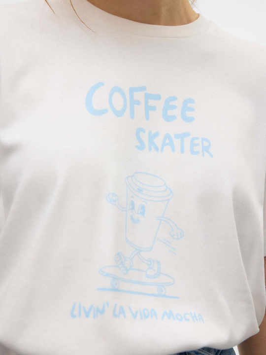Snow Women's T-shirt Ecru Coffe skater