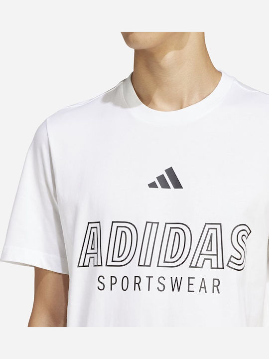 Tiro Linear Αθλητικό T-shirt Λευκό