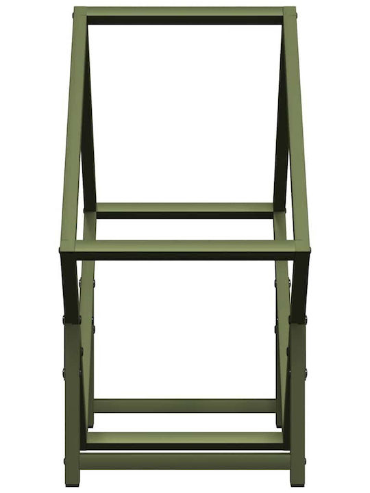 vidaXL Brennholz Inox Regal Holzlagerung 50x25x50cm