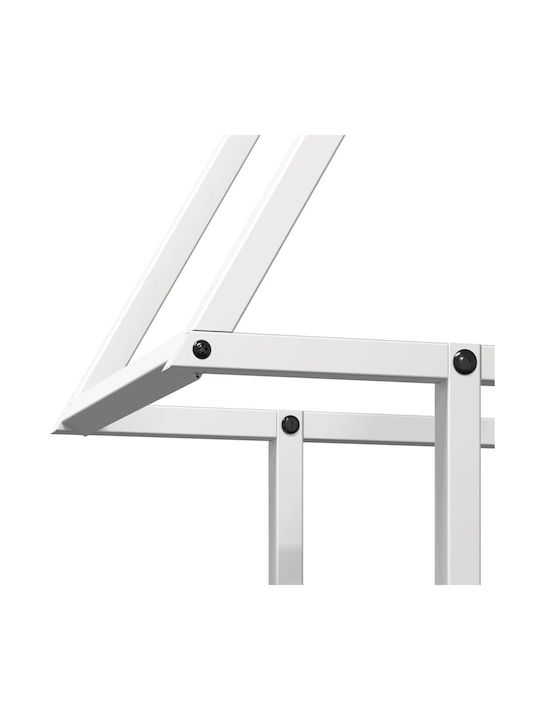 vidaXL Inox Ράφι Αποθήκευσης Ξύλων 50x25x60cm Λευκό