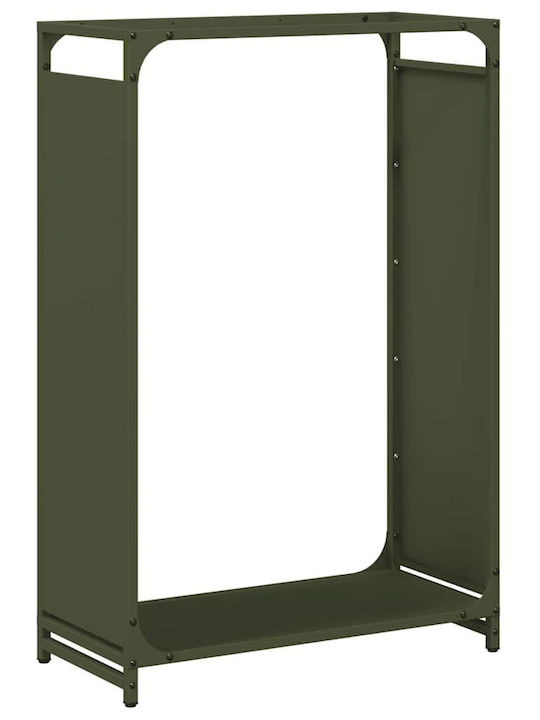 vidaXL Inox Ράφι Αποθήκευσης Ξύλων 60x28x90cm Πράσινο