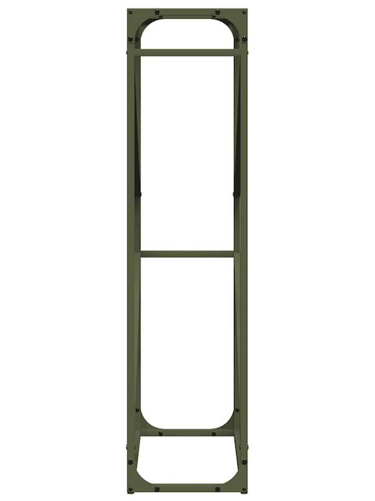 vidaXL Lemn de foc Lemn Raft Depozitare lemne 60x25x100cm Verde
