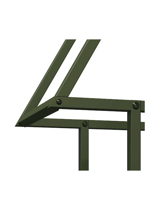 vidaXL Inox Ράφι Αποθήκευσης Ξύλων 50x25x60cm Πράσινο