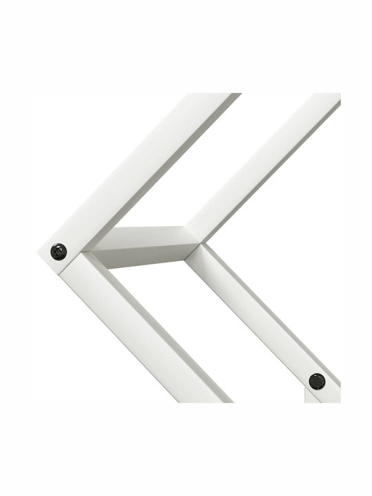 vidaXL Дърва за огрев Inox Рафт Съхранение на Дърва 50x25x50см Бял