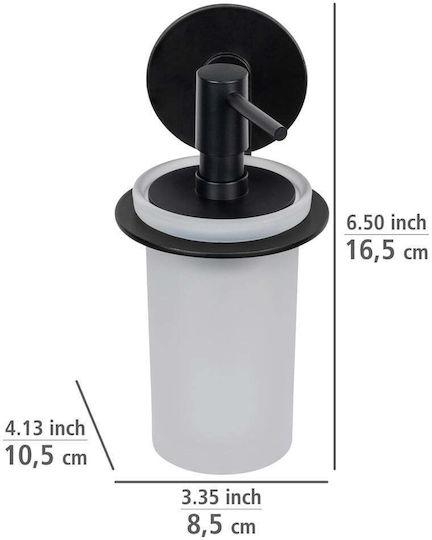 Wenko Dispenser Γυάλινο Μαύρο 150ml