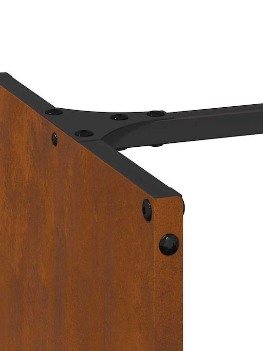 vidaXL Inox Ράφι Αποθήκευσης Ξύλων 40x30x80cm Ασημί