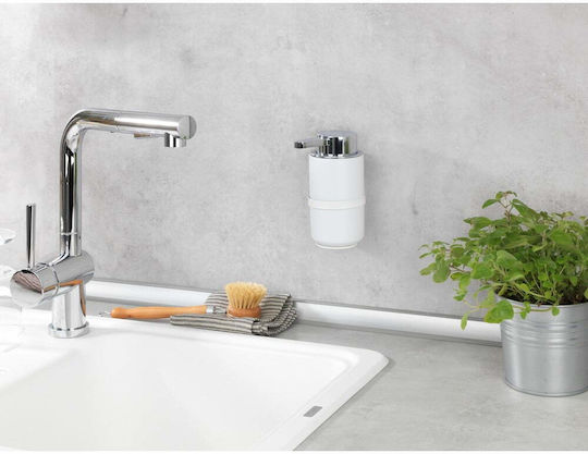 Wenko Επιτοίχιο Dispenser Κεραμικό Λευκό 250ml