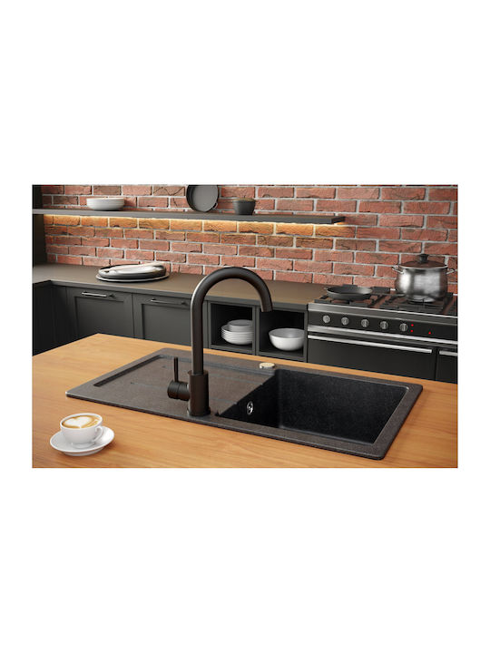 GraniteQ Drop-In Мивка Inox Ш60xД44см Черен