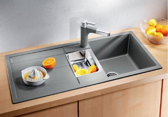 Blanco Metra 6 S Drop-In Кухненска Мивка от Течен Гранит Дължина 100xШирина 50см Кафява