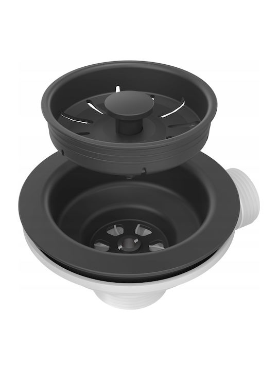 GraniteQ Drop-In Chiuvetă Inox L77xW44cm Negru