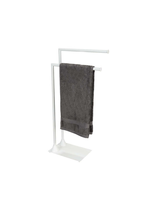 Wenko Single Wall-Mounted Bathroom Freestanding Coat Rack Inox White