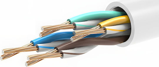 Montis U/UTP Cat.5e Ethernet Network Cable 40m White