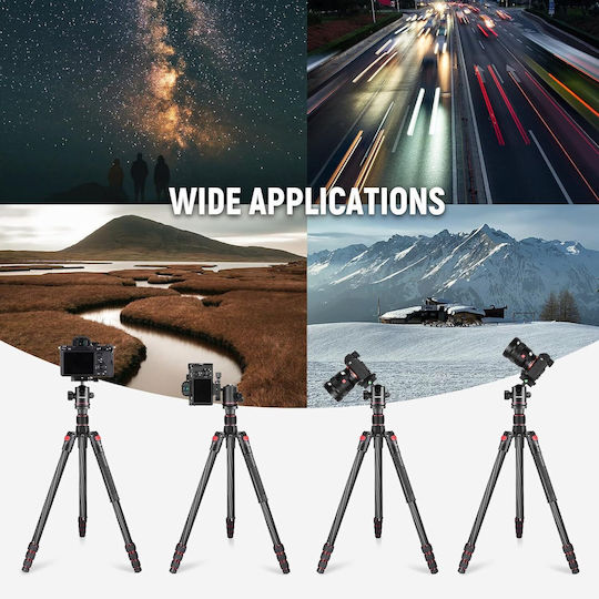 Neewer Neewer Carbon Fiber Camera Tripod with Spherical Head and 12kg Maximum Load