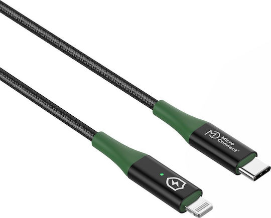 Microconnect USB-C zu Lightning Kabel Schwarz 2m