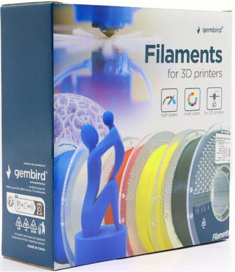 Gembird PLA 3D Printer Filament 1.75mm Μπλε 1kg 1τμχ (Spool)
