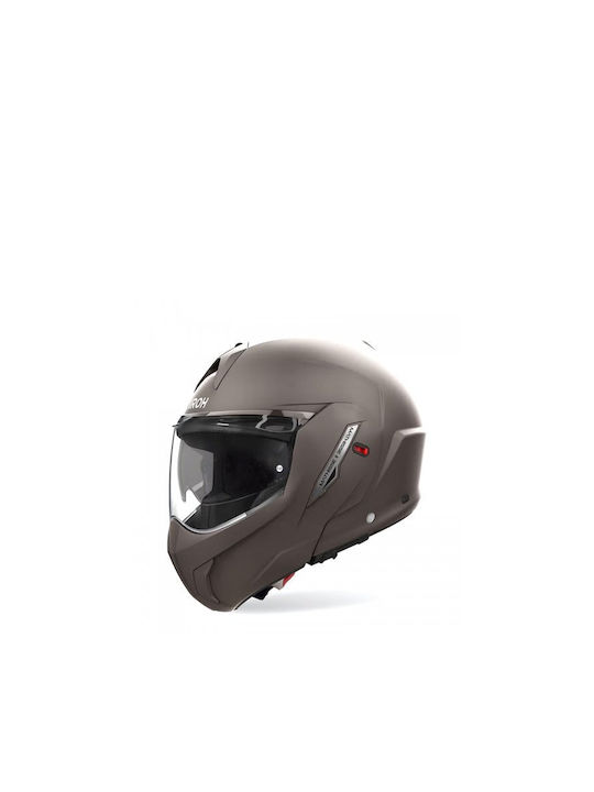 Airoh Mathisse Bronze Matt Motorcycle Helmet Flip-Up ECE 22.06 1680gr with Sunvisor