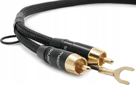 Melodika Кабел 2x RCA мъжки - 2x RCA мъжки 0.5м MDPHD05