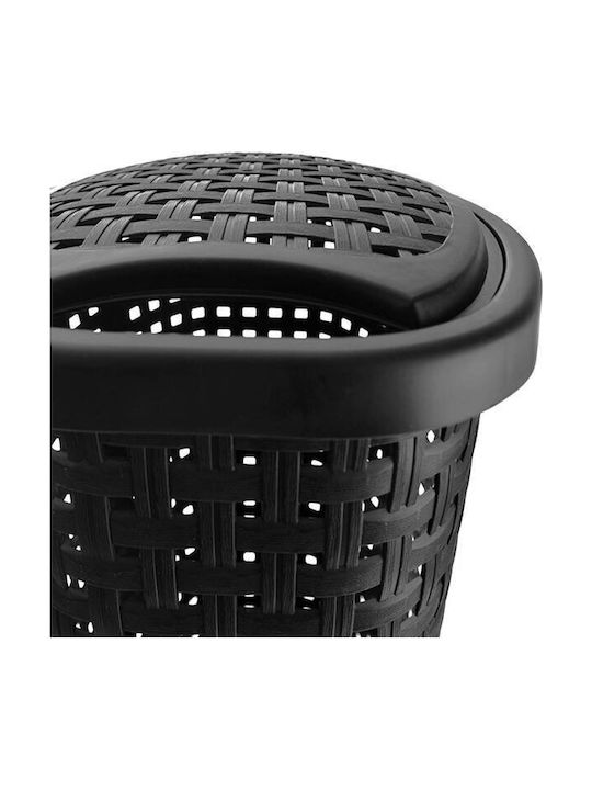 Orion Coș De Rufe Din Plastic 45lt Cu Capac 41x32x61cm Negru