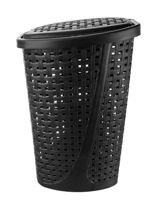 Orion Coș De Rufe Din Plastic 45lt Cu Capac 41x32x61cm Negru