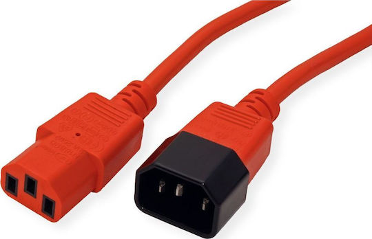 Value IEC C14 / IEC C13 - IEC C14 / IEC C13 / IEC 320 Кабел 0.8м Червен