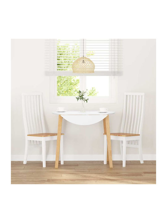 Dining Room Wooden Chair White 41x48.5x101cm 2pcs