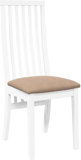 Scaune Sala de mese Lemn Alb 2buc 41x48.5x101buc
