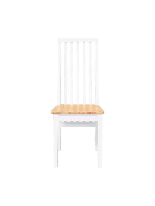 Dining Room Wooden Chair White 41x48.5x101cm 2pcs