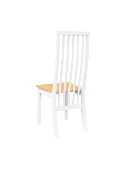 Dining Room Wooden Chair White 41x48.5x101cm 2pcs