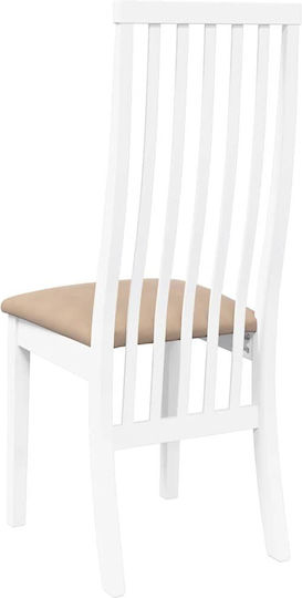 Scaune Sala de mese Lemn Alb 2buc 41x48.5x101buc