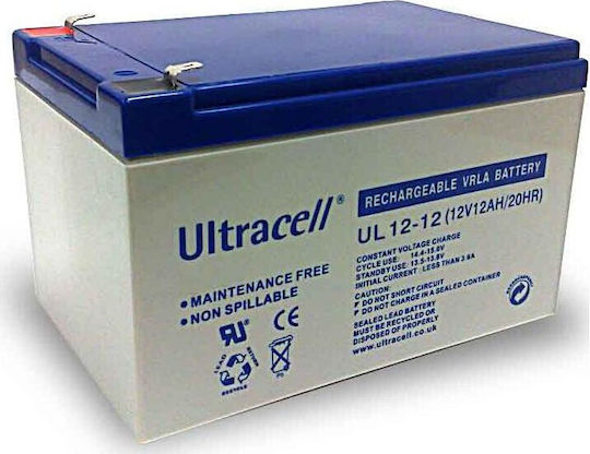 Ultracell Μπαταρία UPS με Χωρητικότητα 12Ah και Τάση 12V 1τμχ