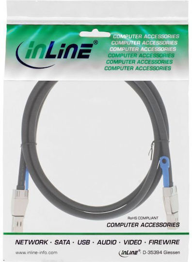 InLine Mini-SAS - Mini-SAS Kabel 200cm Schwarz (27638C)