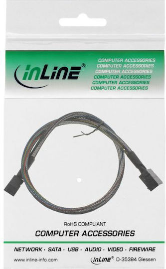 InLine Mini SAS - Mini SAS Cable 50cm Μαύρο (27625A)