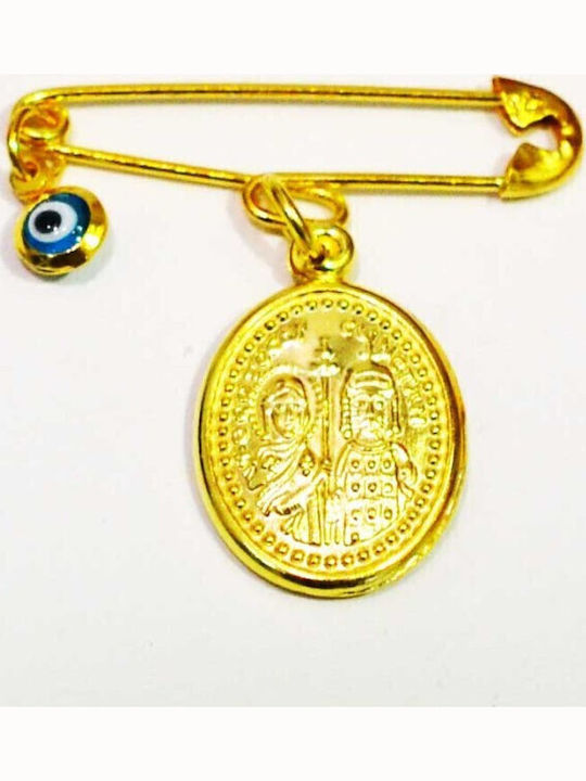 Silver Safety Pin Virgin Mary Fa01g
