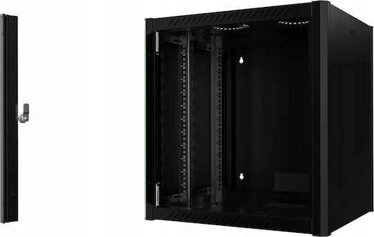 Lanview Монтиран на стена Рак кабинет 12U 60x56x64.5см Черен