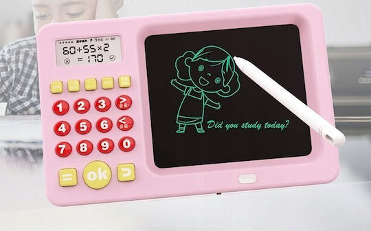 Tablet Rysunkowy Tablica Lcd 5 2'' Kolorowa Deska Kreślarska + Kalkulator Różowy