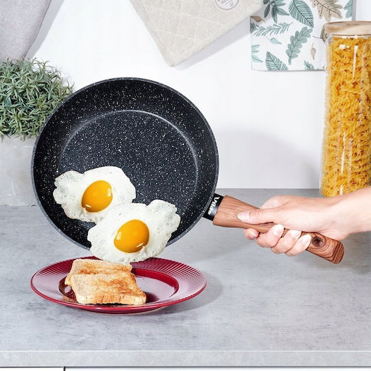 Vilde Non-Stick Pan Interior Coating Granite Granitica 24cm Black