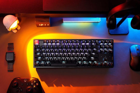 Keychron K8 V2 Wireless Gaming Mechanical Keyboard Tenkeyless with Keychron Super Brown switches and RGB lighting (English US) Aluminum Frame