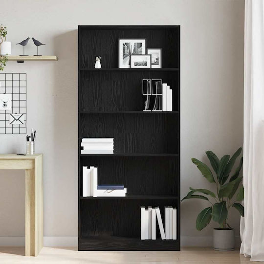 Bücherschrank Schwarze Eiche 80x24x176cm