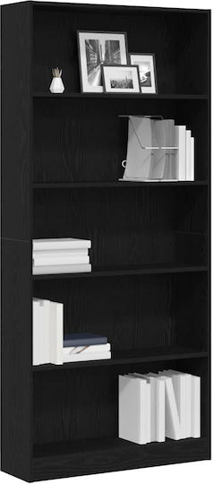 Bücherschrank Schwarze Eiche 80x24x176cm