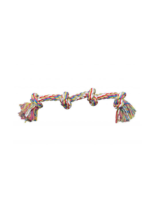 Jucărie pentru câini Pet Nova Frânghie din bumbac cu 4 noduri 55cm Jucărie pentru câini Pet Nova Frânghie din bumbac cu 4 noduri 55cm