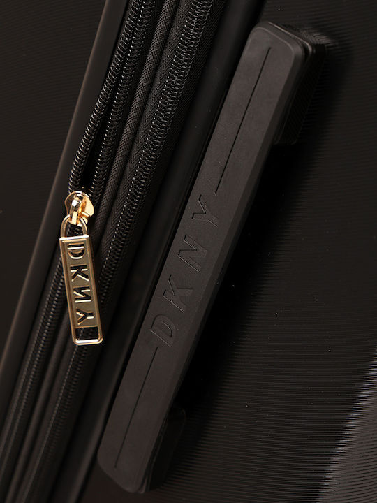 DKNY Μεγάλη Βαλίτσα Ταξιδίου Σκληρή Μαυρο με 4 Ρόδες