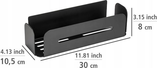 Wenko Wandmontiertes Badezimmerregal Metallisch 30x8x10.5cm Schwarze